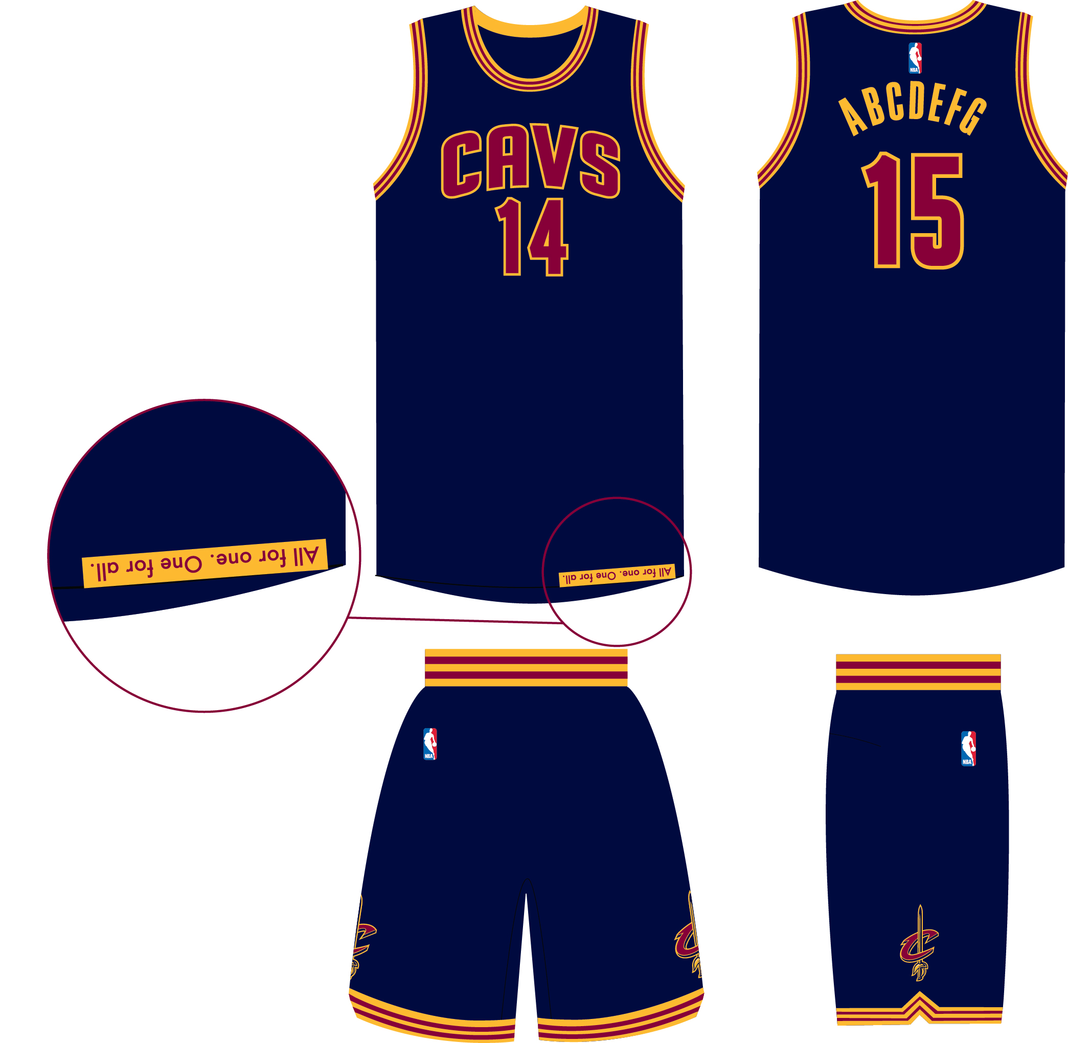 alternate uniforms for the Cavs 